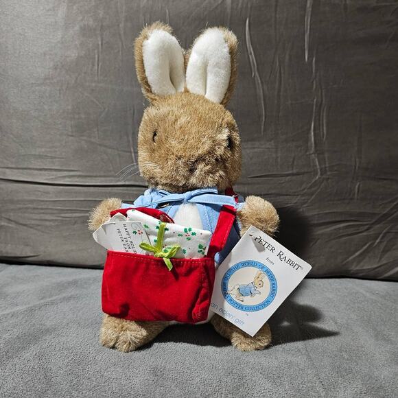 Eden Peter Rabbit Red Bag Happy Holidays WITH TAG Plush Beatrix Potter Storytime - Picture 2 of 7